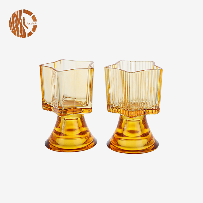 Amber Double-Use Tealight Candle Holders